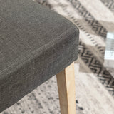 Dining Set Round Table With Tufted Chairs Charcoal - Furniture Home Direct