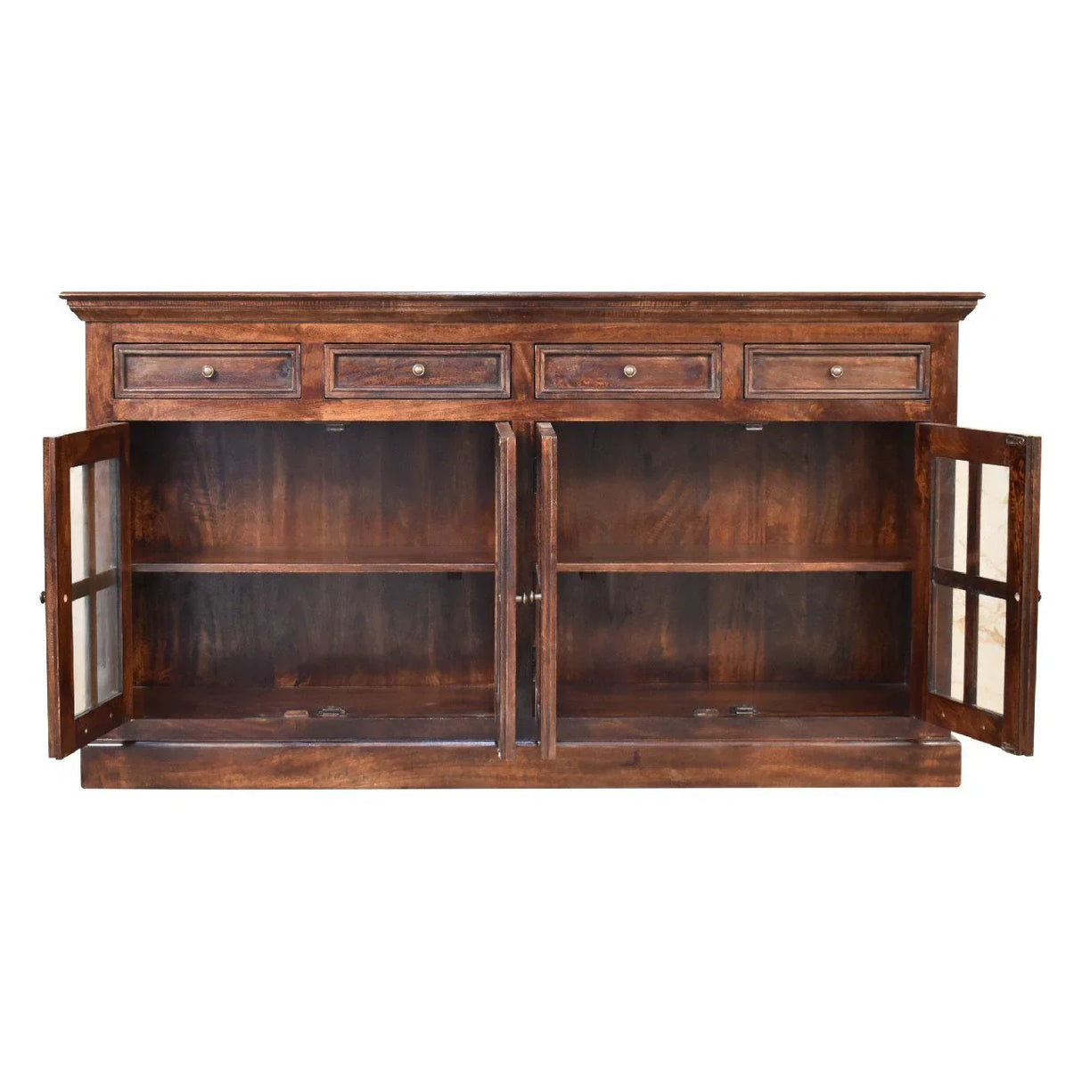 Glazed Sideboard - Walnut - Furniture Home Direct