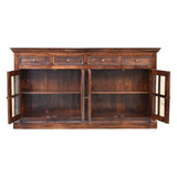 Glazed Sideboard - Walnut - Furniture Home Direct