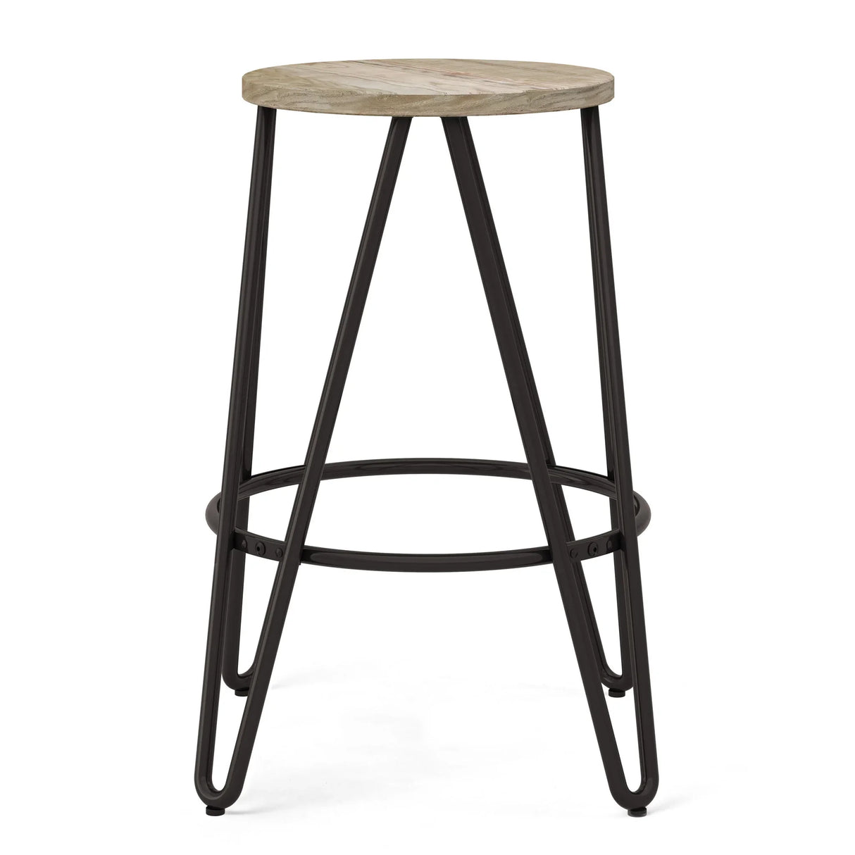 Simeon - Multifunctional Metal Stool With Wood Seat - Furniture Home Direct