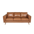 Modern Leather Sofa - Caramel - Furniture Home Direct