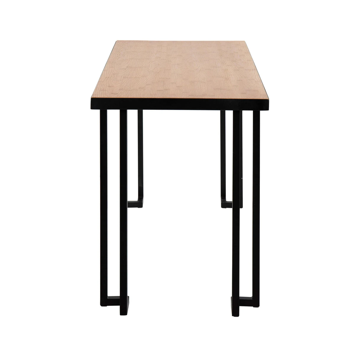 Roman - Industrial Desk - Black / Natural - Furniture Home Direct