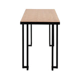 Roman - Industrial Desk - Black / Natural - Furniture Home Direct