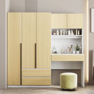3 Door Storage Desk Wardrobe For Bedroom With Shelves And 3 Drawers - Furniture Home Direct