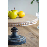 Wooden Display Stand With Beaded Trim - Black Brown - Furniture Home Direct