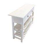 Mahogany Wood Console Table - Natural / White - Furniture Home Direct