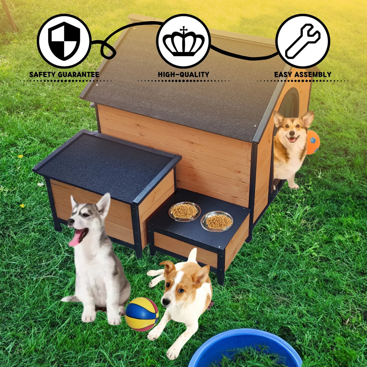 Xpt088 Wearable And Strong Dog House For Playground - Natural - Furniture Home Direct