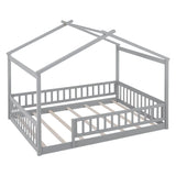 Bed House Bed Frame With Fence - Furniture Home Direct