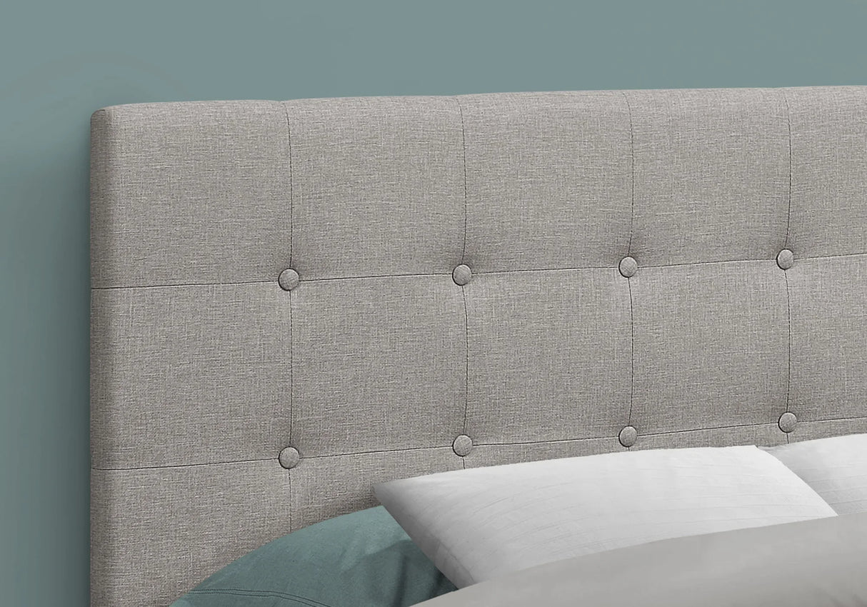 Full Size Bed Headboard Only, Upholstered, Transitional - Gray - Furniture Home Direct