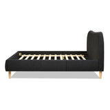 Roman - Curved Headboard Upholstered Platform Bed - Furniture Home Direct