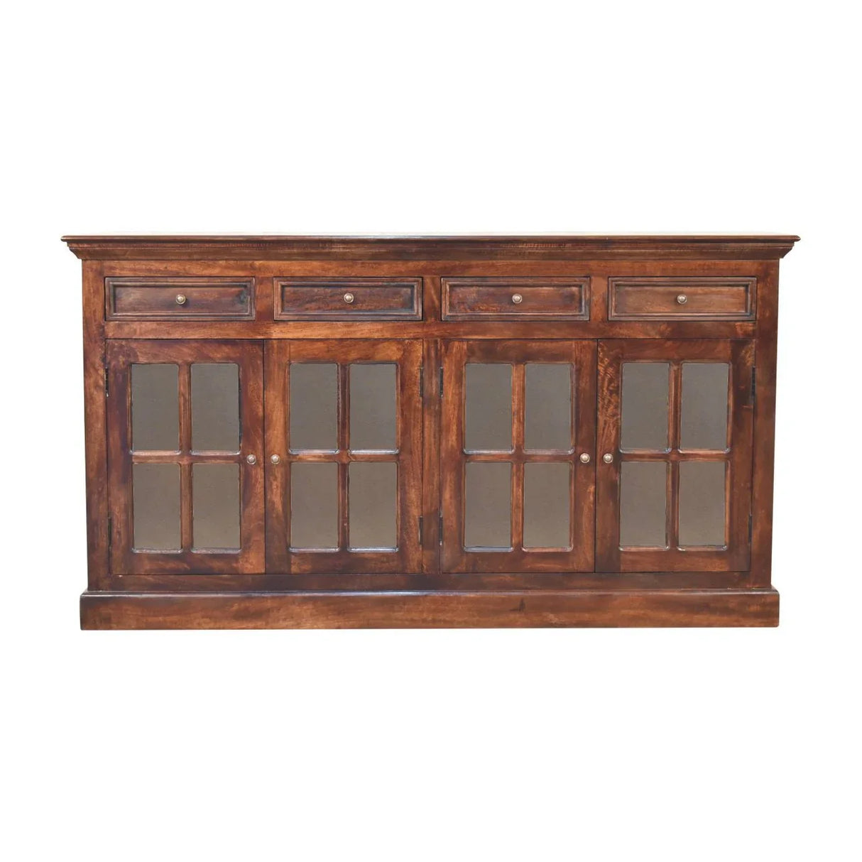 Glazed Sideboard - Walnut - Furniture Home Direct