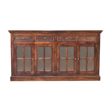 Glazed Sideboard - Walnut - Furniture Home Direct