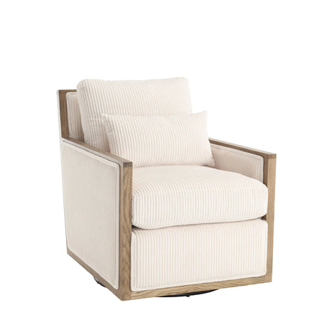 Comfy Accent Barrel Chair, 360 Degree Swivel - Furniture Home Direct