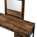 Juvanth - Rustic Vanity Desk Mirror - Oak - Furniture Home Direct