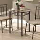 3 Pieces Dining Table Set, Small, Round, Contemporary & Modern - Furniture Home Direct