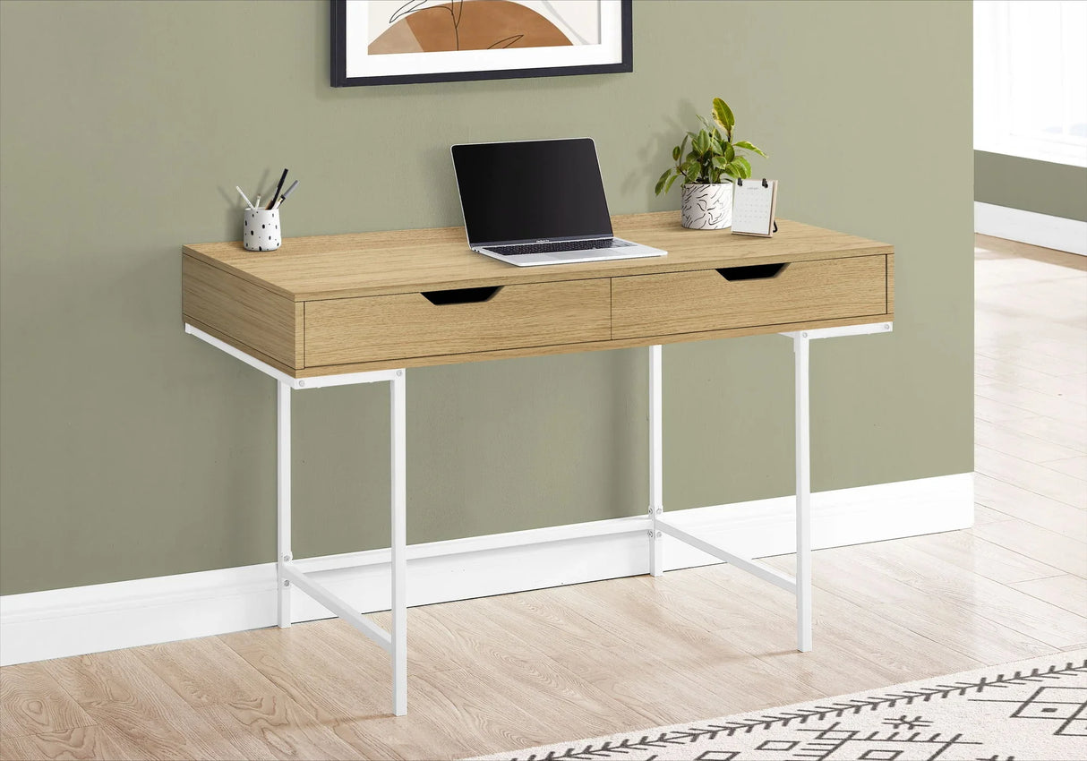 Computer Desk For Home Office, Storage Drawers, Marble Look Contemporary & Modern - Furniture Home Direct