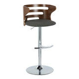 Cosi - Mid Century Modern Adjustable Barstool With Swivel & Rounded T Footrest (Set of 2) - Furniture Home Direct