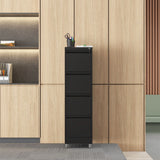 Drawer Metal Locking Vertical File Cabinet With Wheels Heavy Duty Lockable Storage - Furniture Home Direct