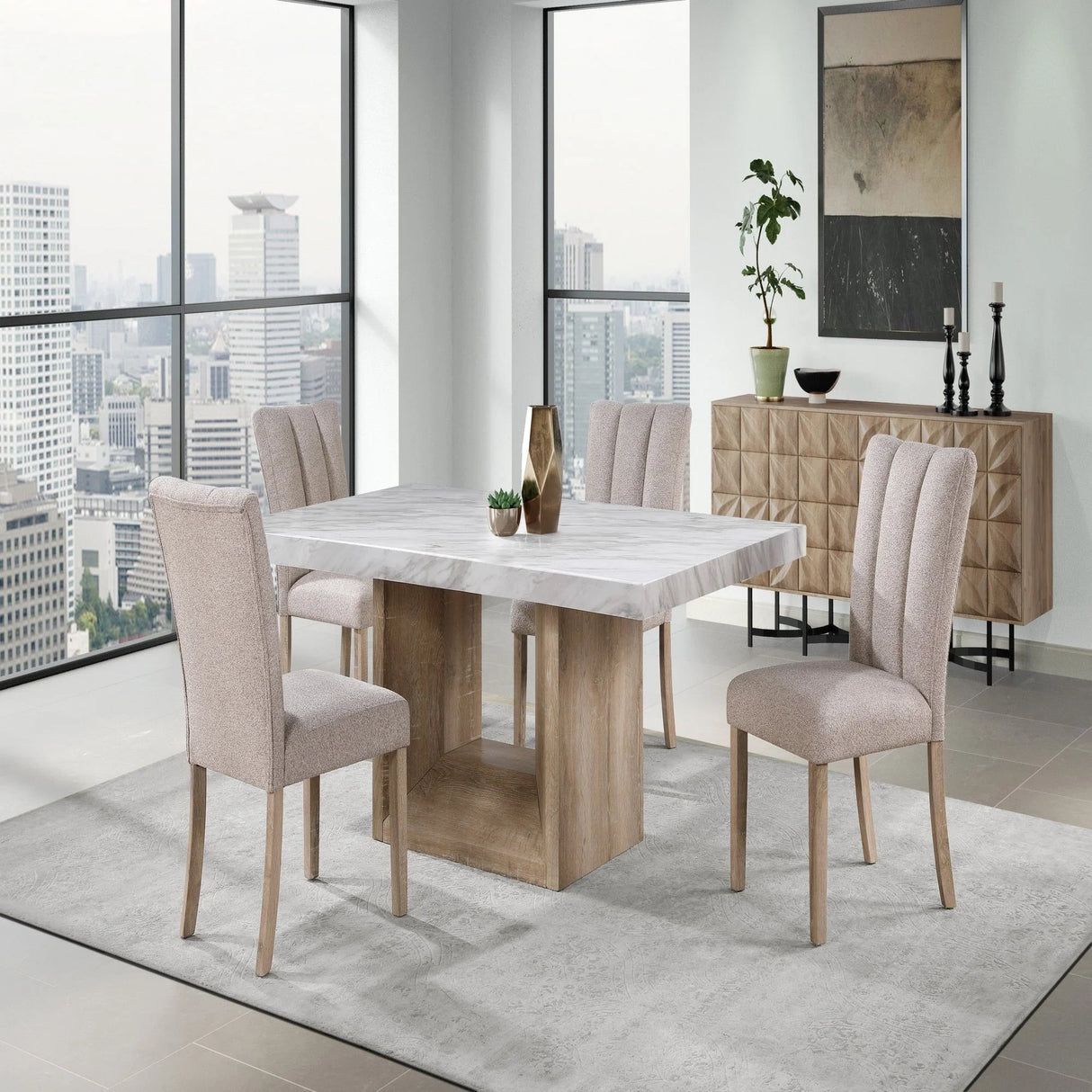 Stone - Dining Chair (Set of 2) - Beige - Furniture Home Direct