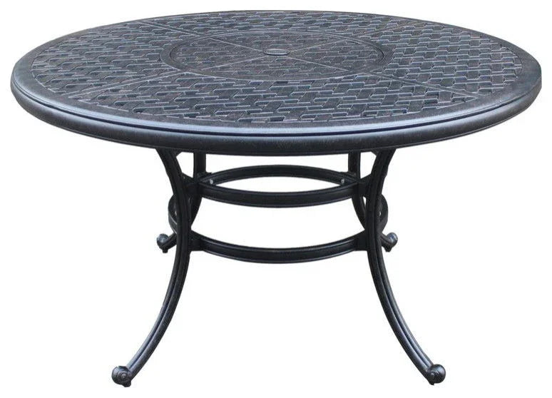 Round 4 Person 51.97" Long Dining Set With Cushions - Furniture Home Direct