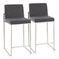 Fuji - Contemporary High Back Counter Stool, Functional Design - Furniture Home Direct