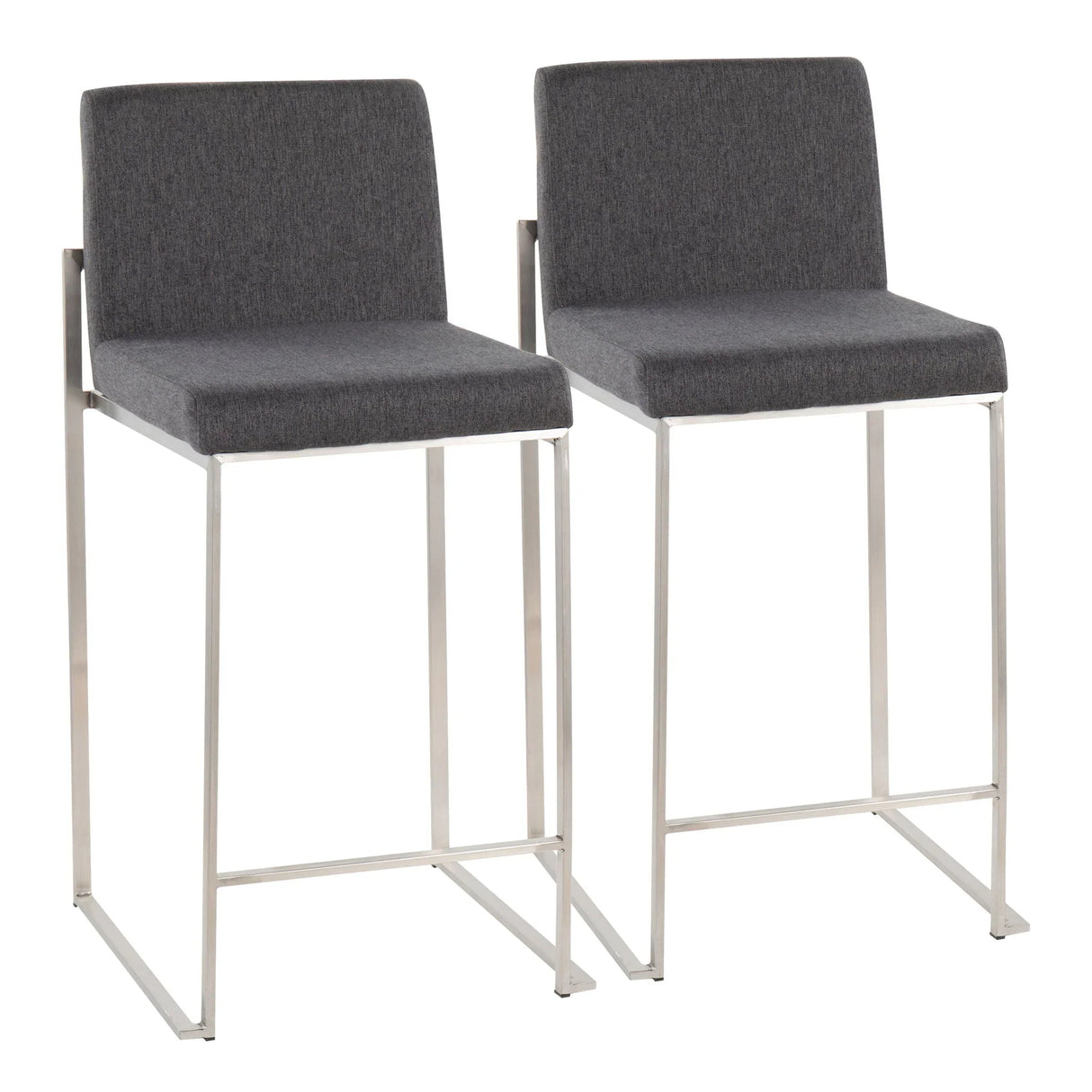 Fuji - Contemporary High Back Counter Stool, Functional Design - Furniture Home Direct
