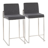 Fuji - Contemporary High Back Counter Stool, Functional Design - Furniture Home Direct