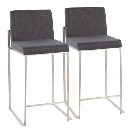 Fuji - Contemporary High Back Counter Stool, Functional Design - Furniture Home Direct