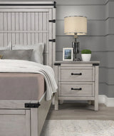 Alexandria - Nightstand, Mountain Mist Finish - Gray - Furniture Home Direct