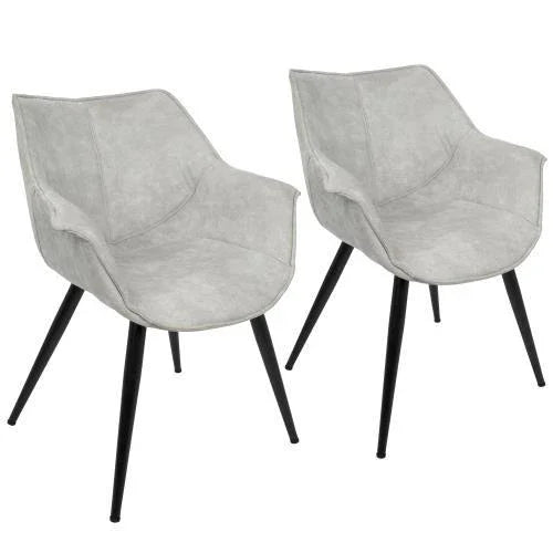 Wrangler - Industrial Chair (Set of 2) - Light Gray - Furniture Home Direct