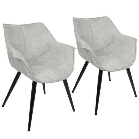 Wrangler - Industrial Chair (Set of 2) - Light Gray - Furniture Home Direct
