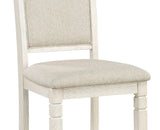 Counter Height Dining Set with Shelves Antique White - Furniture Home Direct