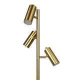 Lumina - Floor Lamp With Rotary Switch Triple Spots Cone Base - Gold - Furniture Home Direct