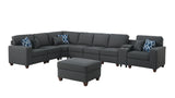 Hannah - Sectional Sofa With Ottoman - Dark Gray - Furniture Home Direct