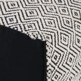 Brynn - Square Pouf - Patterned Black / Natural - Furniture Home Direct