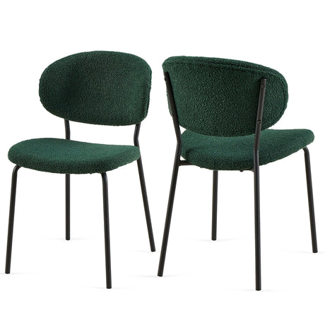 Boucle Dining Chairs, Dining Chairs With Metal Legs For Dining Room, Kitchen, Living Room - Furniture Home Direct