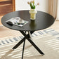 Mid-Century Dining Table For 4 - 6 People With Round MDF Table Top, Pedestal Dining Table, End Table Leisure Coffee Table, Cross Leg - Furniture Home Direct