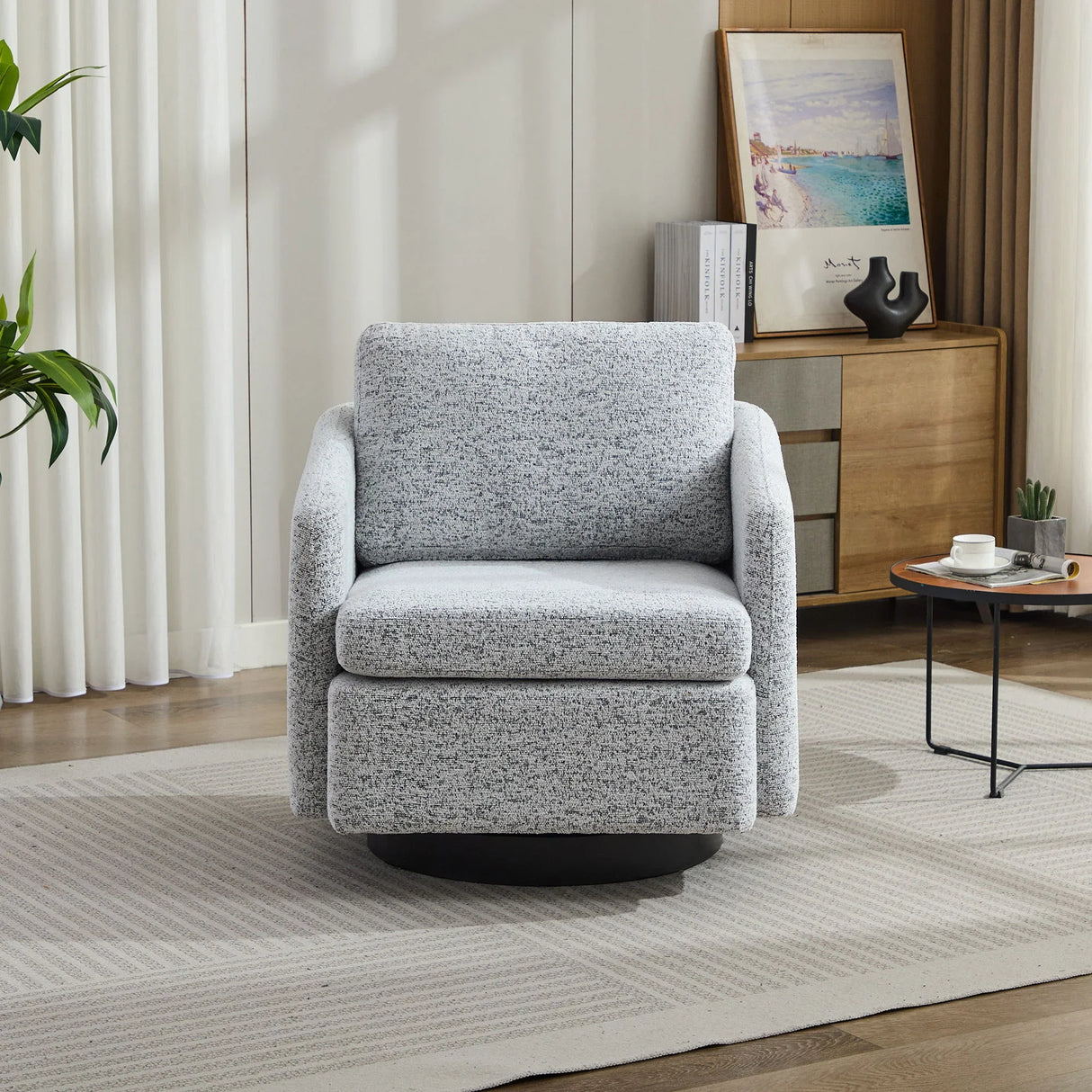 Swivel Accent Chair, 360 Degree For Living Room - Furniture Home Direct