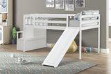 Loft Bed With Staircase, Storage, Slide, Full-Length Safety Guardrails, No Box Spring Needed - Furniture Home Direct