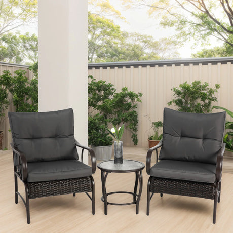 3 Piece Conversation Set with Coffee Table - Furniture Home Direct