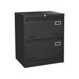 2 Drawer Metal Lateral File Cabinet With Lock, Office Vertical Files Cabinet For Home Office, Locking Metal File Cabinet - Black - Furniture Home Direct