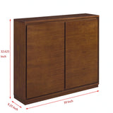 Sideboard, Buffet Cabinet With 2 Outlet Holes, Storage Cabinet For Entryway, Hallway, Living Room, Kitchen, Dining Room, Bedroom - Walnut - Furniture Home Direct