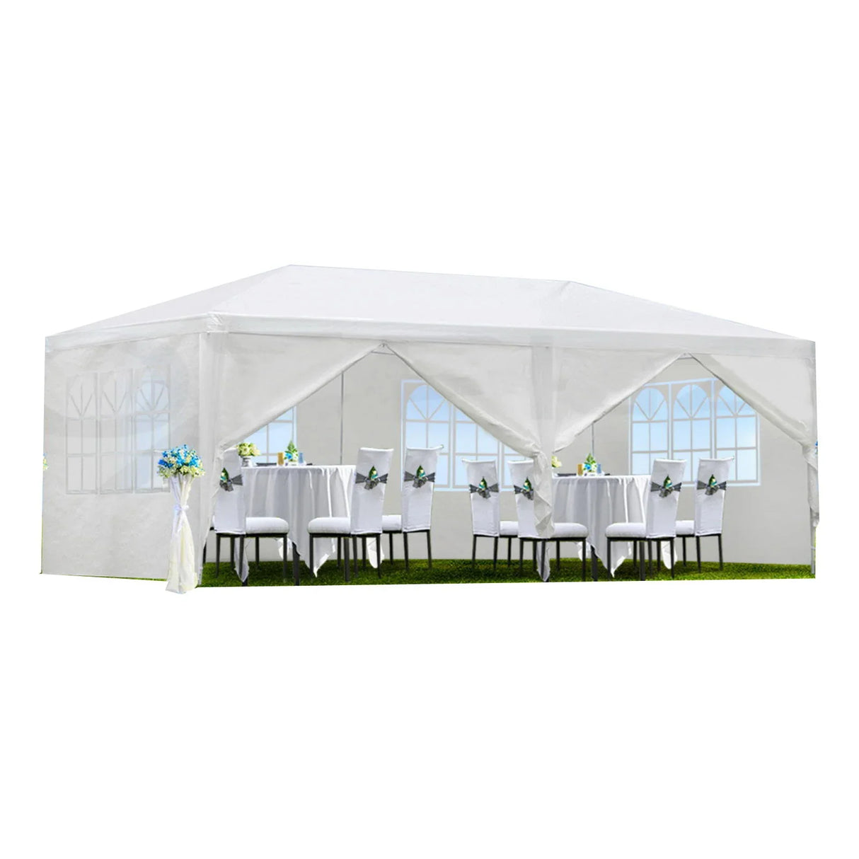 10X20' Outdoor Garden Gazebo Wedding Party Tent Canopy Marquee With Removable Sidewalls - Furniture Home Direct