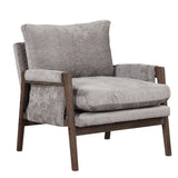 Mid-Century Modern Velvet Accent Chair, Leisure Chair With Solid Wood And Thick Seat Cushion For Living Room, Bedroom, Studio - Furniture Home Direct