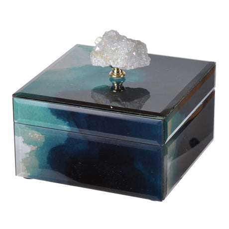 Bethany - Aqua Jewelry Box, Stackable Decorative Storage Boxes & Lids - Furniture Home Direct