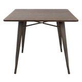 Oregon - Industrial / Farmhouse Dining Table - Espresso - Furniture Home Direct
