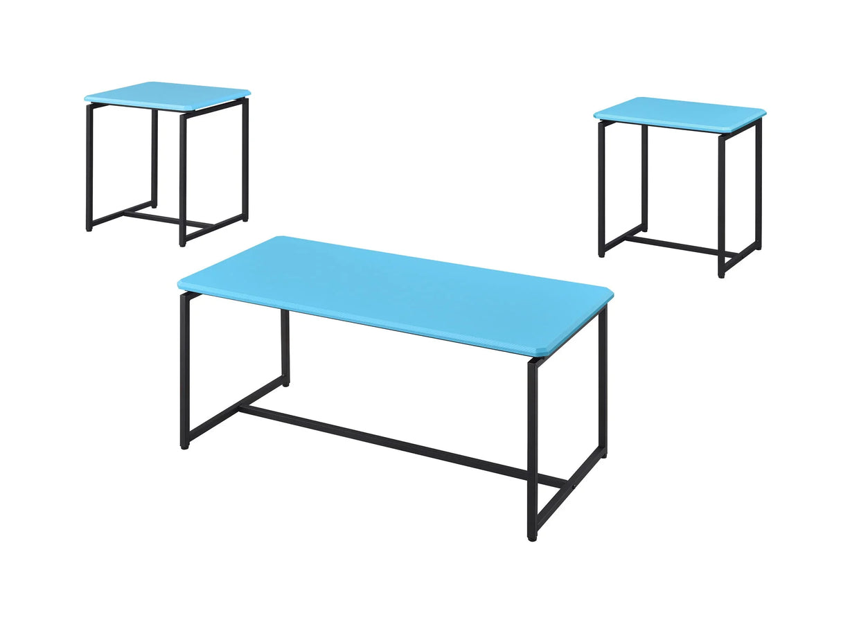 GT - 3 Piece Carbon Fiber Wrap Coffee Table And End Table (Set of 3) - Furniture Home Direct
