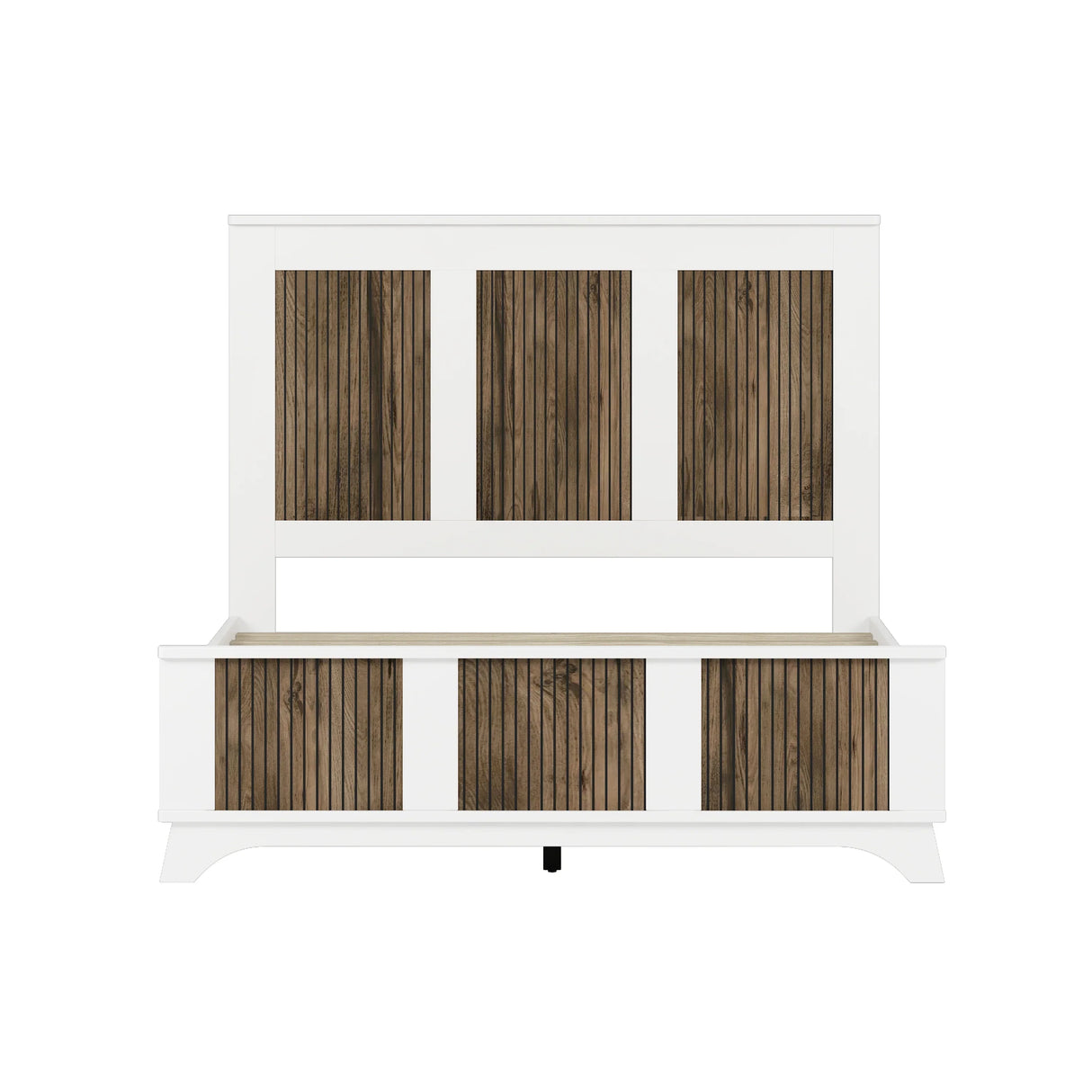 Bedroom Set Full Size Bed Dresser Nightstands Wood White - Furniture Home Direct