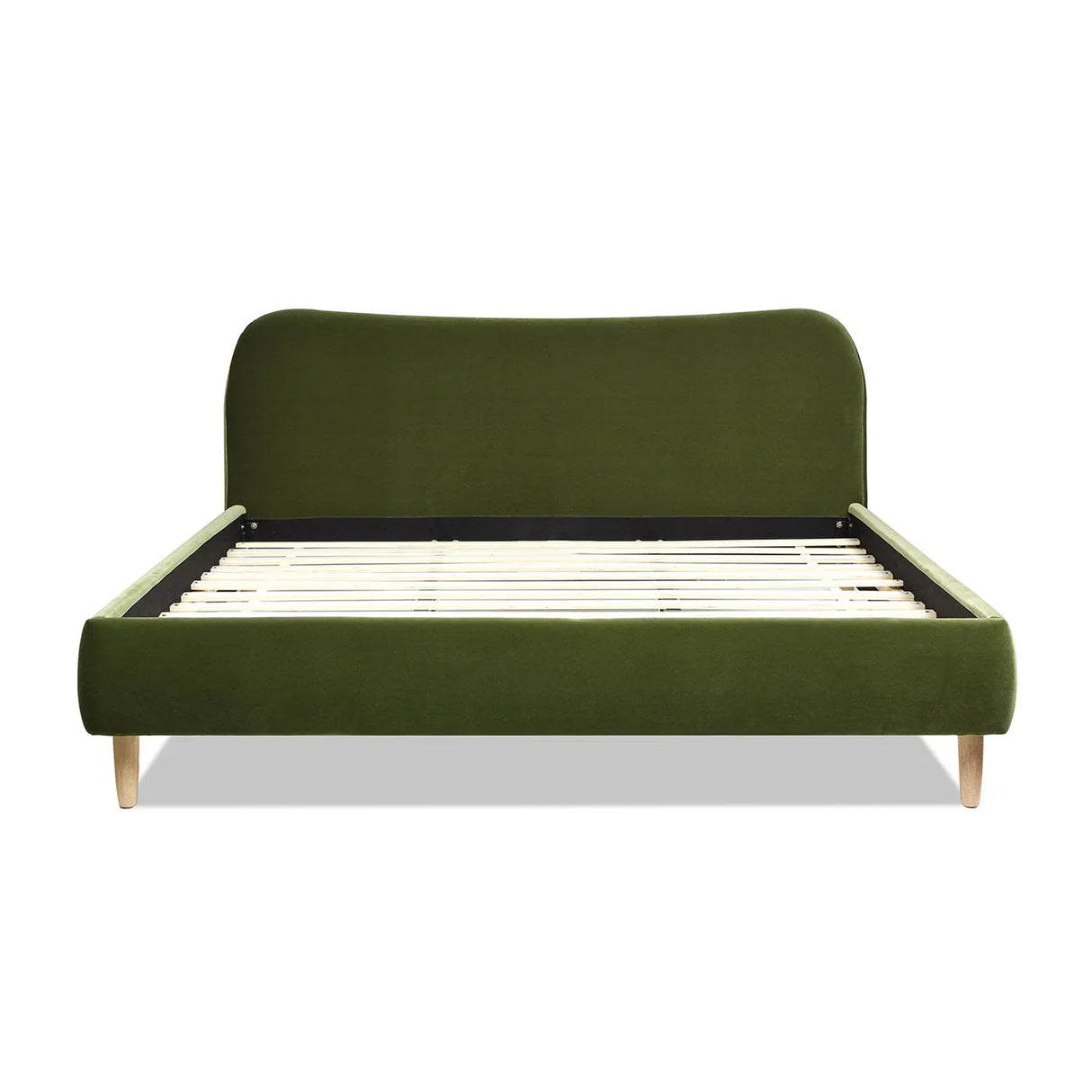 Roman - Curved Headboard Upholstered Platform Bed - Furniture Home Direct