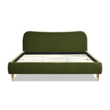 Roman - Curved Headboard Upholstered Platform Bed - Furniture Home Direct